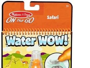 Melissa & Doug Water Wow Magic Book | Libro da Colorare con la Penna Magica a Tema Safari| Album con Pennarelli ad Acqua | Giochi da Viaggio per Bambini dai 3 ai 7 anni