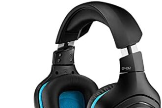 Logitech G G432 Cuffie Gaming Cablate, Audio Surround 7.1, DTS: x 2.0, Driver 50 mm, ‎Jack USB 3.5 mm, Microfono Flip-to-Mute, Leggere, PC/Mac/Xbox One/PS4/Nintendo ‎Switch, Nero/Blu