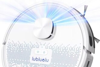 Lubluelu Robot Aspirapolvere Lavapavimenti con Mappatura 4000Pa a 5 Piani, Robot Vacuum Mop 2 in 1, LiDAR Laser 9.0, Aspirapolvere Robot per Pulizia Domestica, WiFi/APP/Alex Control, Bianco