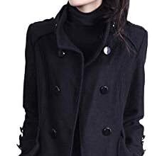Lulupi Trench Donna Lungo Invernale Cappotto Donna Doppio Petto Ufficio Parka Con Cintura Cappotti Di Lana Donna Manica Lungo Giacca