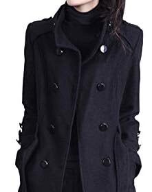 Lulupi Trench Donna Lungo Invernale Cappotto Donna Doppio Petto Ufficio Parka Con Cintura Cappotti Di Lana Donna Manica Lungo Giacca