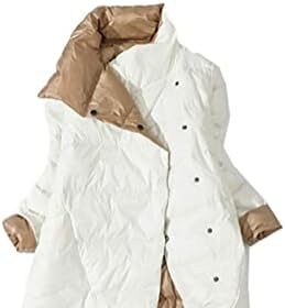 Onsoyours Piumino Donna Double Face Dolcevita Antivento Inverno Caldo Capispalla Giacca Sottile Ultraleggero Elegante Parka Cappotto Lungo