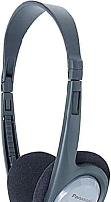 Panasonic RP-HT090 Cuffie Stereo con Filo, Leggere per Ottimo Comfort, Cavo da 5 m per Utilizzo con TV, Altoparlante da 30 mm, Grigio