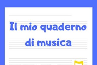 Quaderno pentagrammato per bambini: Il mio quaderno di musica, A4, 110 pagine, 6 pentagrammi per pagina (pentagramma grande)