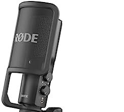 RØDE NT-USB Microfono a Condensatore USB di Qualità da Studio Versatile con Filtro Antipop e Treppiede per Streaming, Gaming, Podcasting, Produzione Musicale, Registrazione Vocale e di Strumenti
