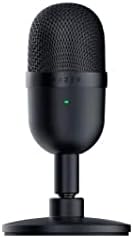 Razer Seiren Mini - USB Microfono a condensatore da Streaming Ultra-Compatto (Schema di rilevamento supercardioide, Solido Supporto inclinabile, Supporto Antiurto Integrato), Nero