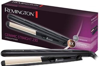 Remington Piastra per capelli Ceramic Straight (protezione 4x: rivestimento antistatico in tormalina ceramica - distribuzione uniforme del calore, meno carica statica e lucentezza setosa) S3500