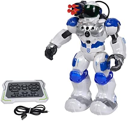 Simba 108042509 - Robot Planet Fighter con controllo a infrarossi, controllo gestuale, luce e suono, funzione tiro, varie funzioni di movimento, 32 cm, a partire dai 5 anni in su