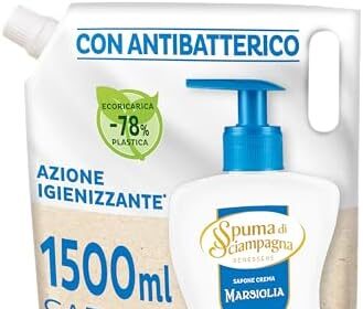 Spuma di Sciampagna Ecoricarica Sapone Liquido Marsiglia, 1500ml