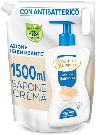 Spuma di Sciampagna Ecoricarica Sapone Liquido Marsiglia, 1500ml