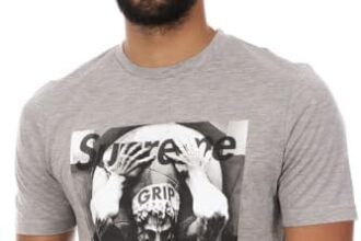 Supreme Grip T-Shirt Grigia Homme God Maglietta Uomo