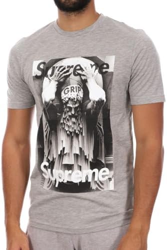 Supreme Grip T-Shirt Grigia Homme God Maglietta Uomo