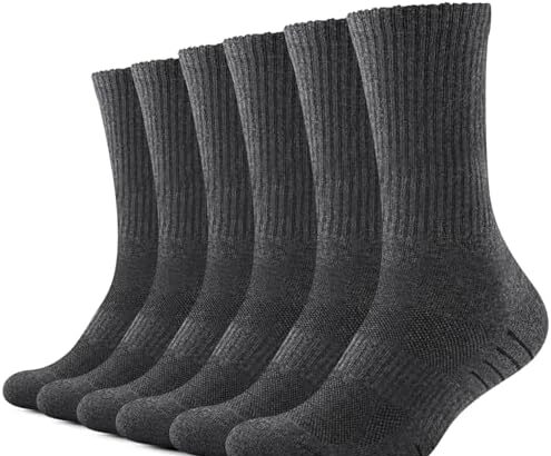 TUUHAW 6 Paia Calzini Uomo e Donna Sportivi Lunghe Cotone Sport Calzettoni con Buona Elasticità Alti Socks Calze Traspiranti