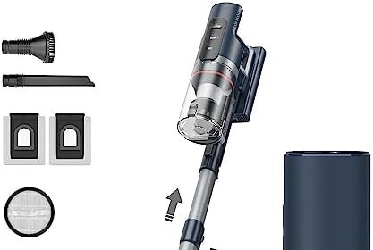 Ultenic FS1 Aspirapolvere Senza Fili, 30000Pa, 450W, Autonomia 60 Min, Svuotamento Automatico, Scopa Elettrica, 660 ml, Filtrazione a 5 Fasi, Modalità Turbo, Adattamento Multi-Accessori