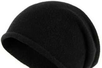 Villand Cappello Slouchy in Cashmere al 100% per Donne, Morbida Cuffia in Cashmere Calda per Signore