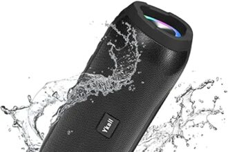 Ykall Cassa Bluetooth Portatile, 20W Altoparlante Bluetooth Impermeabile IPX6 Wireless 360° Stereo, con Luce LED 36 Ore di Riproduzione con HD Mic Supporto Radio FM, AUX, TF, USB