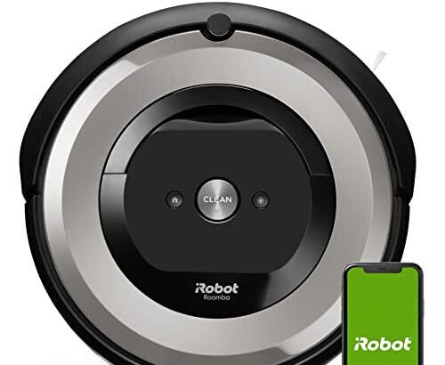 iRobot Roomba e5154 Robot Aspirapolvere, Sistema ad Alte Prestazioni con Dirt Detect e Spazzole Tangle-Free, per Pavimenti e Tappeti, Adatto per i Peli degli Animali Domestici, Wi-Fi, Argento