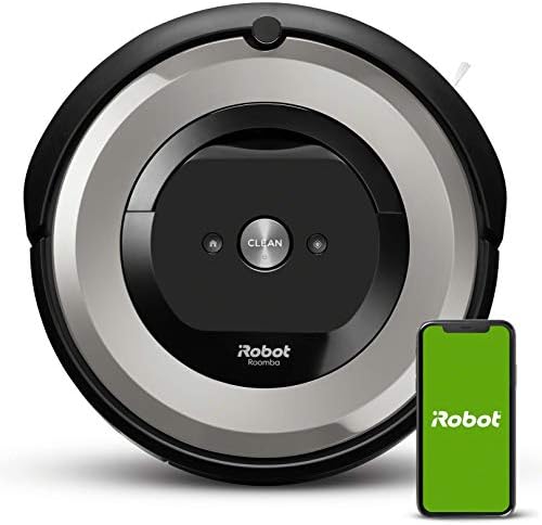 iRobot Roomba e5154 Robot Aspirapolvere, Sistema ad Alte Prestazioni con Dirt Detect e Spazzole Tangle-Free, per Pavimenti e Tappeti, Adatto per i Peli degli Animali Domestici, Wi-Fi, Argento