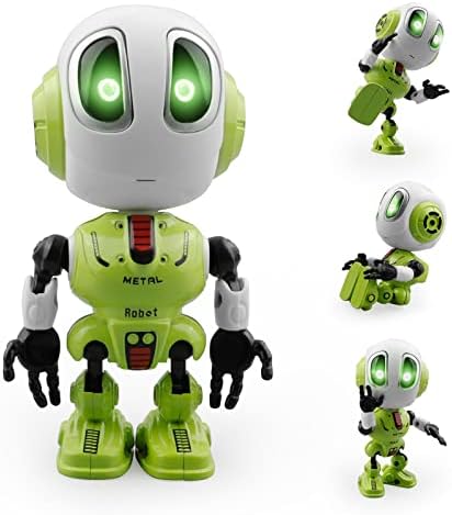 rc tech Robot Giocattolo per Bambini 3 4 5 6 7 8 Anni Mini Robot Parlanti Ricarica USB LED Occhio Interattivo Giocattolo Elettronico Regalo Giocattoli di Compleanno di Natale per Bambini (Verde)