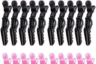 20 Pezzi Fermagli a Coccodrillo, Fermagli per Parrucchiere Professionali in Plastica, Styling Clip per Capelli Donna Antiscivolo Forniture Accessori per Acconciature da Salone