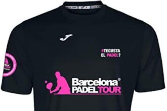 Barcelona Padel Tour | Maglietta Tecnica a Manica Corta | Joma Te Gusta El pádel | per Uomo | Padel Special Stampa | Abbigliamento Sportivo