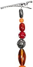 Boland 47127 - Fermaglio per capelli pirata, con perline e amuleto, accessorio per capelli, rapinatore marino, indiano, Carnevale, Carnevale, Fastnacht, festa a tema, Halloween