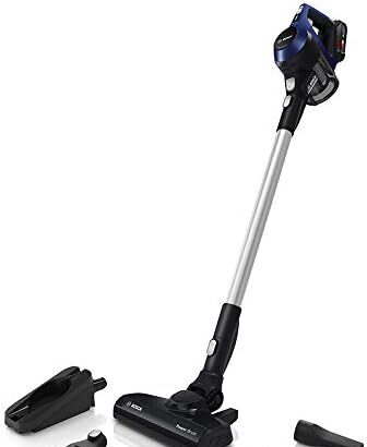 Bosch Unlimited Serie 6, Scopa Elettrica Ricaricabile Senza Fili, Aspirapolvere dal Design Leggero e con Vasta Gamma di Accessori Multisuperficie, Blu, BBS611MAT