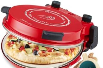 Cecotec - Forno Elettrico per Pizze Fun Pizza&Co Mamma Mia, 1200 W, Diametro 30 cm, Temperatura Massima 420℃, Piastra in Pietra Ceramica, Timer fino a 15 minuti e Termostato Regolabile