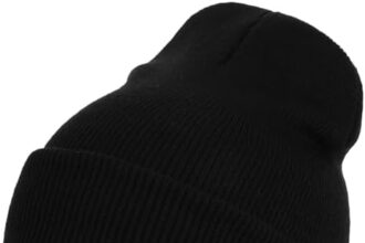 DIVINA VITAE Berretto lavorato a maglia per uomini e donne, cappello invernale con risvolto con teschio morbido spesso caldo elastico in maglia