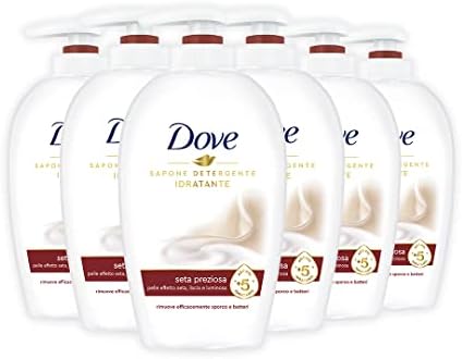 Dove Sapone Liquido Seta Preziosa, 6 pezzi da 250ml