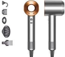 Dyson Supersonic HD07 - Asciugacapelli con 5 accessori in rame/nichel, 110000 giri/min, asciugacapelli a freddo, tecnologia agli ioni di styling, senza calore estremo