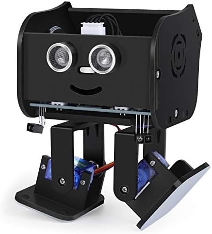 ELEGOO Penguin Bot Biped Robot Kit per Progetto Arduino con Tutorial di Montaggio, Kit STEM per Hobbisti STEM Giocattoli per Bambini e Adulti, Versione Nero V2.0