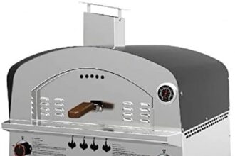 Forno per Pizza a Gas in Acciaio Inox Doppio Bruciatore Speedy500 con Pietra Refrattaria 500 gradi Forno per Pizza da Esterno (Forno Speedy500)