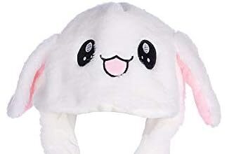 Guijiyi coniglio carino cappello animale peluche cappello è molto interessante che l'orecchio può muoversi, con airbag, peluche, regalo