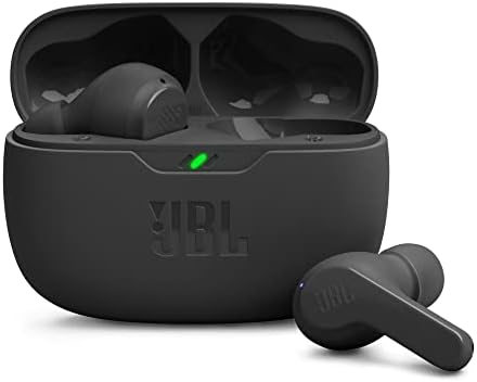 JBL Wave Beam Auricolari Wireless In-Ear Bluetooth, Waterproof IP54 e Antipolvere IPX2, Deep Bass Sound, Tecnologia Smart Ambient e Voice Aware, Fino a 32 h di Autonomia, Nero
