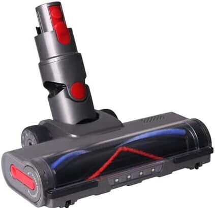 KENVOR Spazzola Motorizzata Compatibile con Dyson Aspirapolvere V7 V8 V10 V11 V15, Spazzola Accessori Ricambio con 4 lampade per Pavimenti Duri