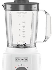 Kenwood BLP31.A0WH Frullatore, Caraffa da 1,6L, Lame in Acciaio, 2 Velocità e Pulse, Piedini Antiscivolo, Dotato di Pratica Maniglia, Potenza 350 W, Plastica, Bianco e Grigio