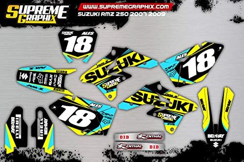 Kit adesivi opachi Suzuki RMZ 250 2007 2009 adesivi KLEBER AUFKLEBER