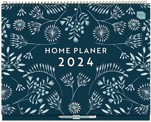 (in tedesco) ‘Home Planer’ Boxclever Press calendario 2023 2024. Planner mensile 16 mesi Set ’23 - Dic ’24. Spazioso, con etichette del mese. Per la famiglia, con liste.