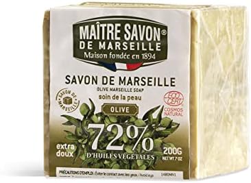 Maitre Savon de Marseille - Sapone all'olio d'oliva di Marsiglia - 200g COSMOS ORGANICO