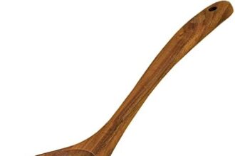 Mestolo da Zuppa, Utensili Cucina Legno, Cucchiaio per Cucinare e Servire Alimenti, Taglia Media, 30.5 cm