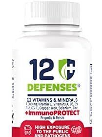 Multivitaminico per le Difese immunitarie Adulti, con Propoli e Reishi - Migliora la Immunitá e Protegge dalle Infezioni - 120 Capsule con Vitamina C 1000mg, Vitamina D, Zinco - 12 Defenses