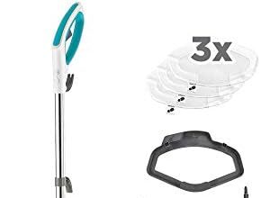 Polti Vaporetto SV450_Double Scopa vapore doppia funzione con pulitore portatile, extra dotazione panni, spazzola Vaporforce, 13 accessori