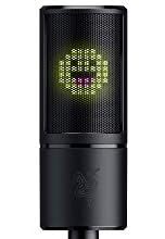 Razer Seiren Emote - PC Gaming USB Microfono per Streaming con Display di emoticon a LED 8 bit (Emoticons Reattive Allo Streaming, Microfono a Condensatore Cardioide) Nero