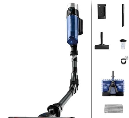 Rowenta Xforce Flex 9.60 AQUA, Aspirapolvere Senza Fili Lava e Aspira, Potente, batteria fino a 45min di autonomia, Tecnologia Flex, Regolazione Automatica della Potenza, Smart Display, RH20C2