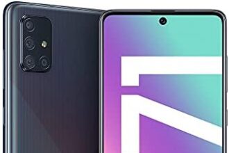 Samsung Galaxy A71 Smartphone, Display 6.7" Super AMOLED, 4 Fotocamere Posteriori, 128 GB Espandibili, RAM 6 GB, Batteria 4500 mAh, 4G, Dual Sim, Android 10, Nero (Prism Crush Black)