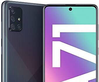 Samsung Galaxy A71 Smartphone, Display 6.7" Super AMOLED, 4 Fotocamere Posteriori, 128 GB Espandibili, RAM 6 GB, Batteria 4500 mAh, 4G, Dual Sim, Android 10, Nero (Prism Crush Black)