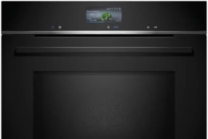 Siemens HM776GKB1 iQ700 - Forno da incasso intelligente con funzione microonde, larghezza 59,4 cm, supporto per forno con controllo vocale, humidClean Plus, TFT-Full Touch Display Plus, aria calda 4D