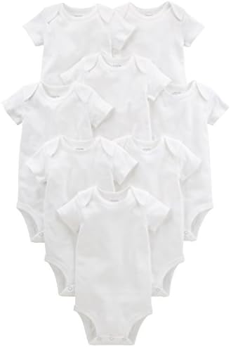 Simple Joys by Carter's Side-Snap Short-Sleeve Shirt Infant-And-Toddler-Bodysuits (Pacco da 8) Unisex-Bimbi