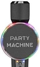 Singing Machine SMM548 - Microfono portatile per karaoke con Bluetooth, altoparlante, effetti vocali, controllo dell'eco, luci LED multicolore